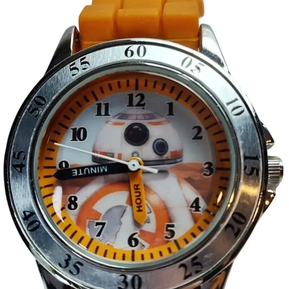 Disney Star Wars BB-8 Learning Watch Orange Strap Labeled Hands